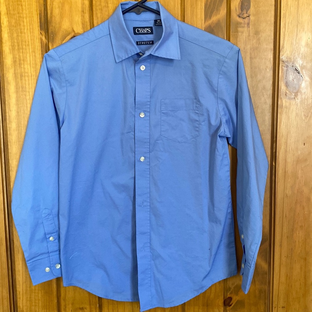 Beautiful blue Chaps stretch dress shirt